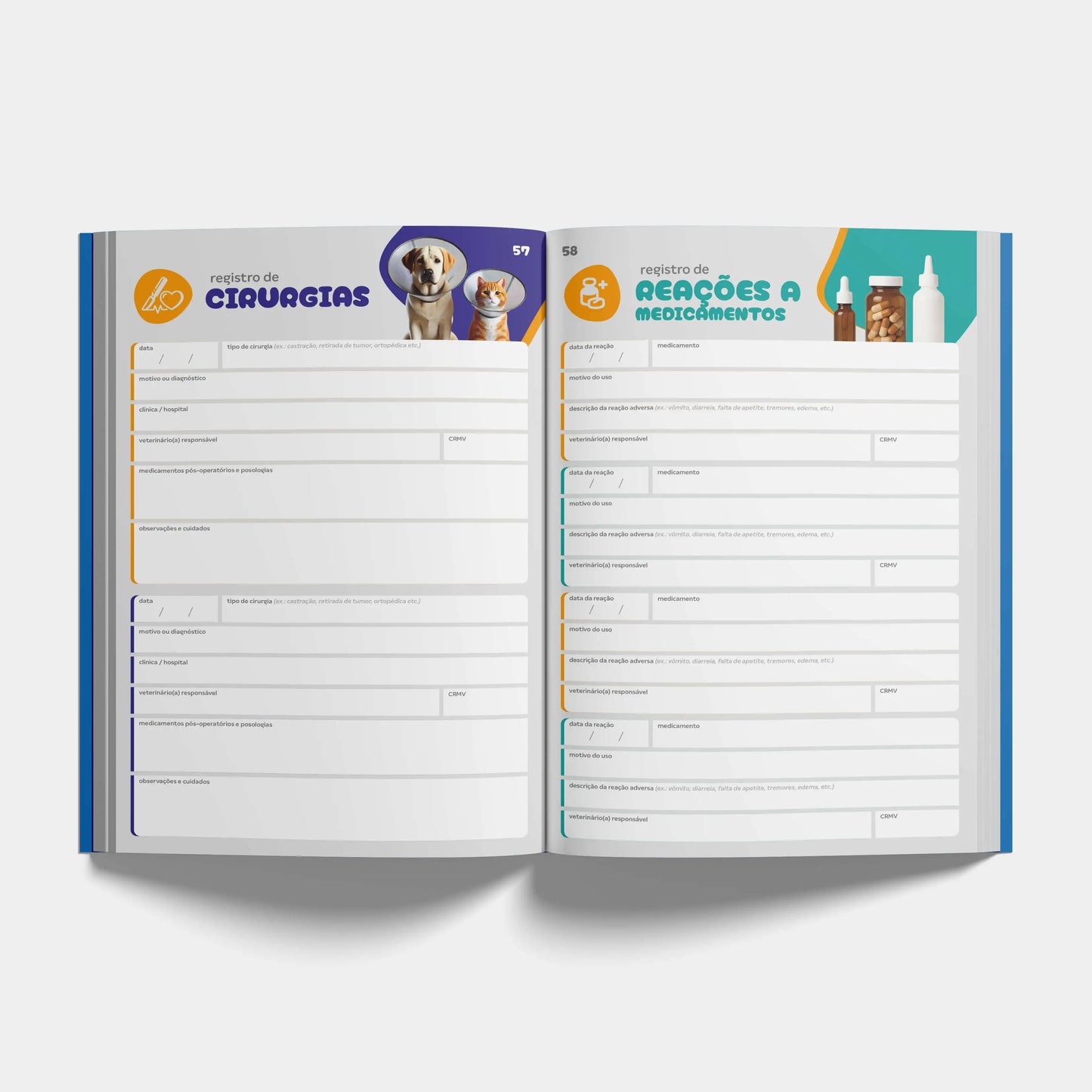 Passaporte de Saúde Pet com Capa Dura