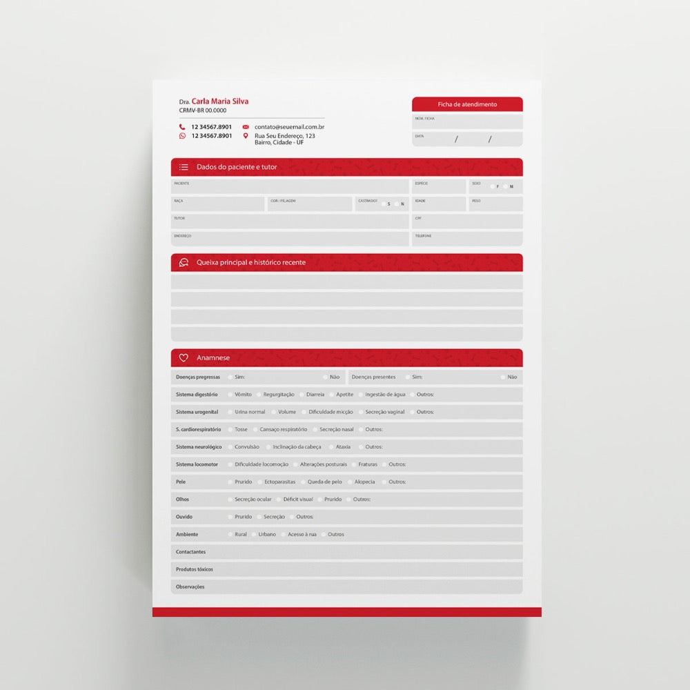 Ficha de Anamnese | Modelo 006