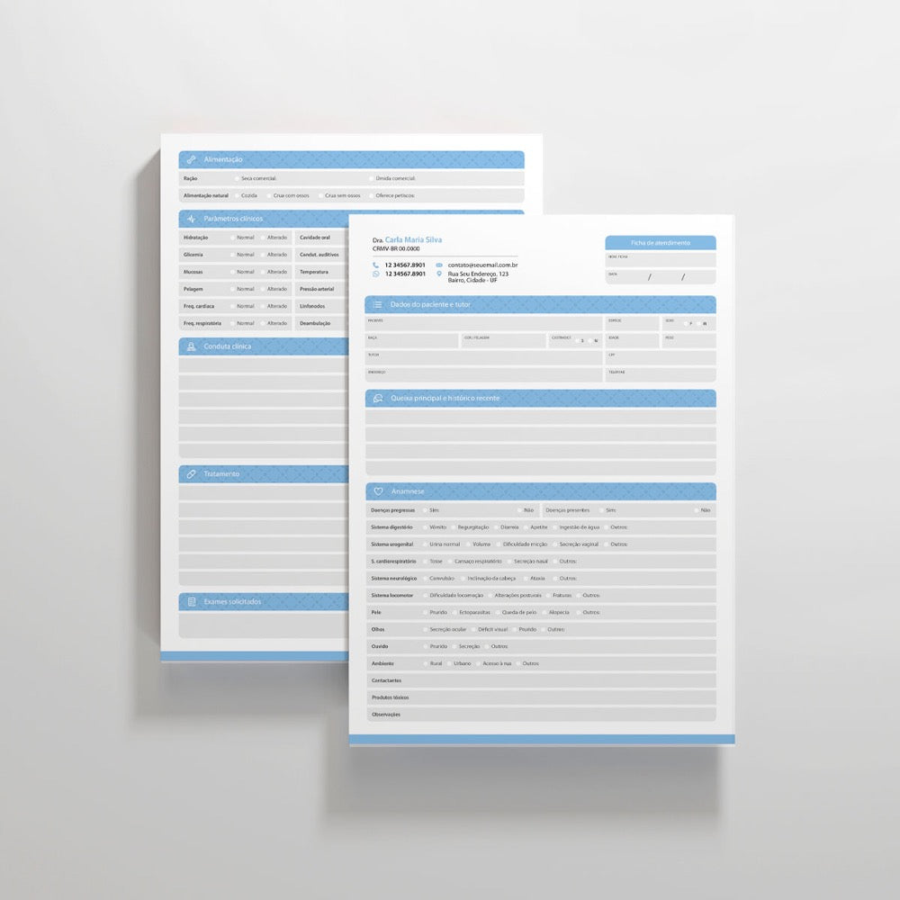 Ficha de Anamnese | Modelo 008