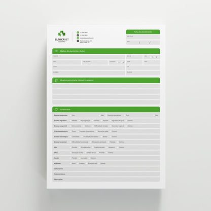 Ficha de Anamnese | Modelo 016