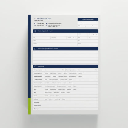 Ficha de Anamnese | Modelo 017
