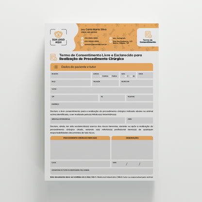 Termo de Consentimento para Cirurgia | Modelo 002