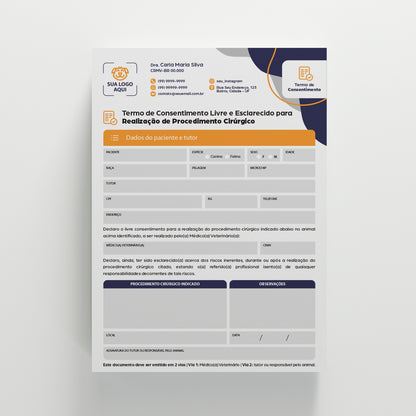 Termo de Consentimento para Cirurgia | Modelo 004