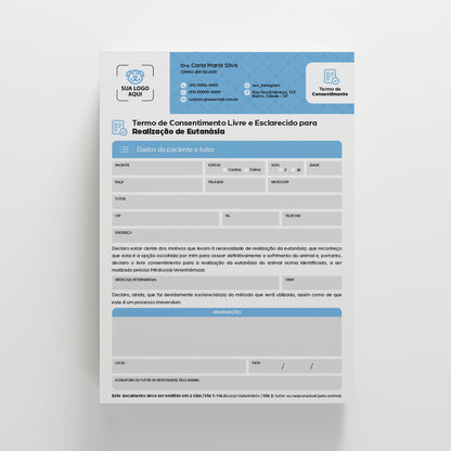 Termo de Consentimento para Eutanásia | Modelo 008