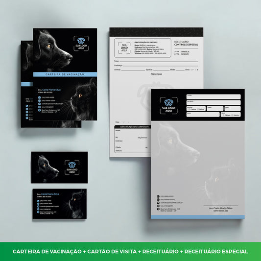 Kit de Papelaria Veterinária Essencial | Modelo 001