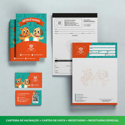Kit de Papelaria Veterinária Essencial | Modelo 003